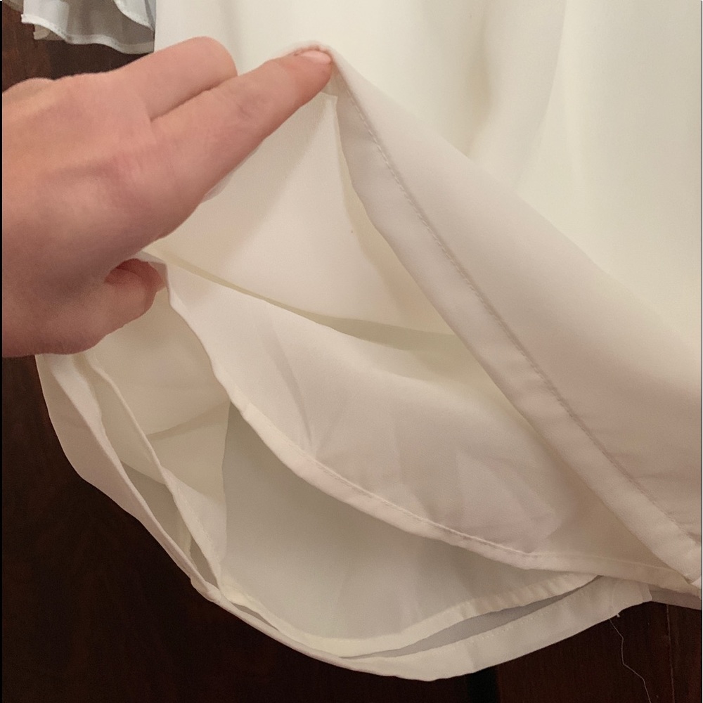 White Ruffle Sleeve Dress - Picture 6 of 8